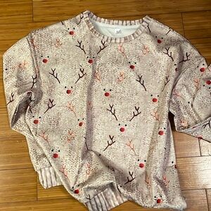 Reindeer sweater printed top